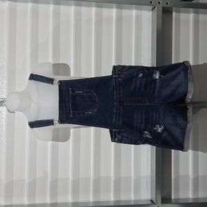 WAX‎ JEANS Distressed Overalls Shorts Size M